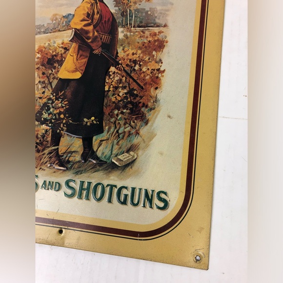 Remington Rifles and Shotguns Collectible Tin Metal Sign Advertising Outdoors - Picture 3 of 9